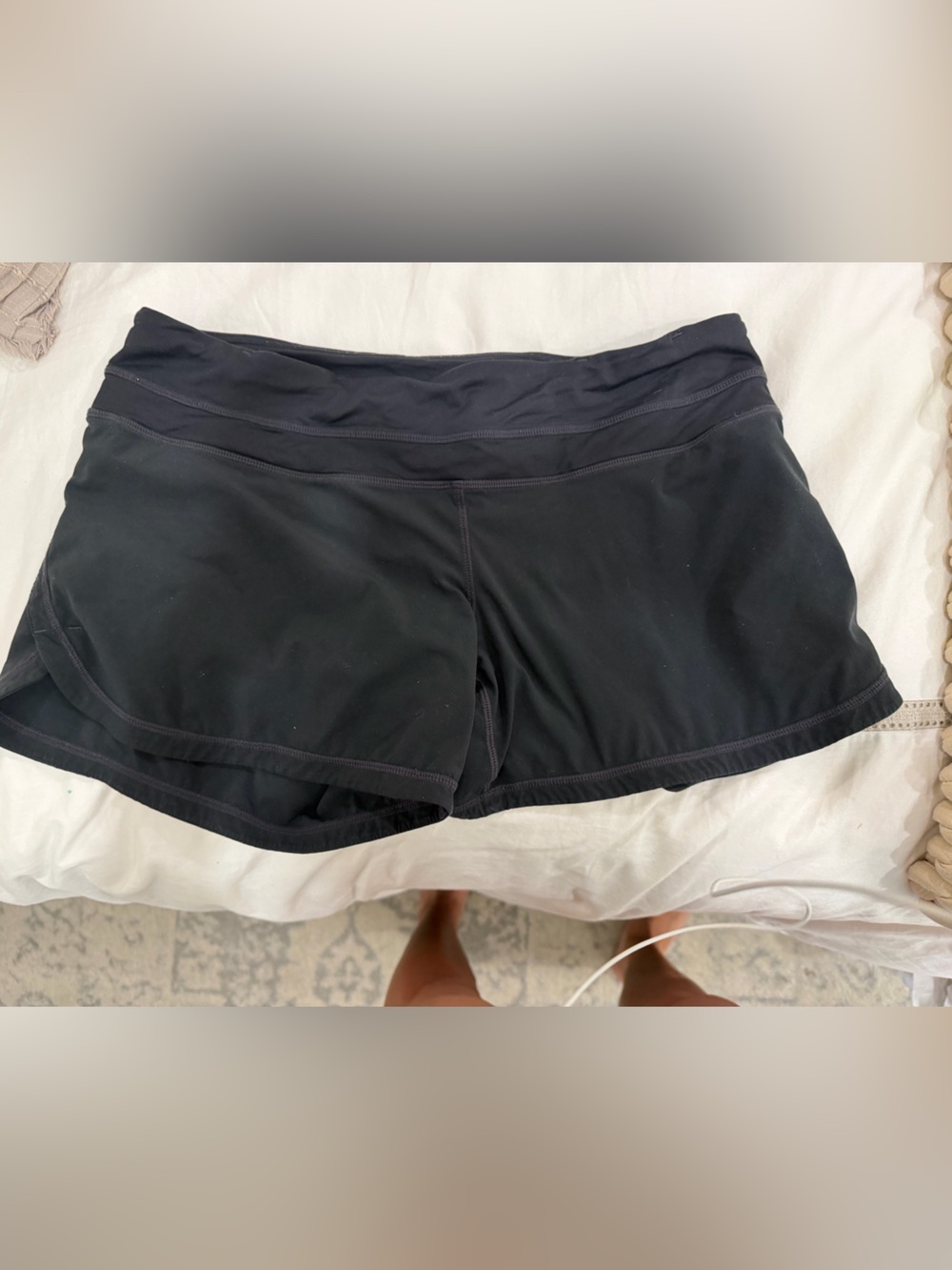 Black Lululemon Lined Shorts - High Waist